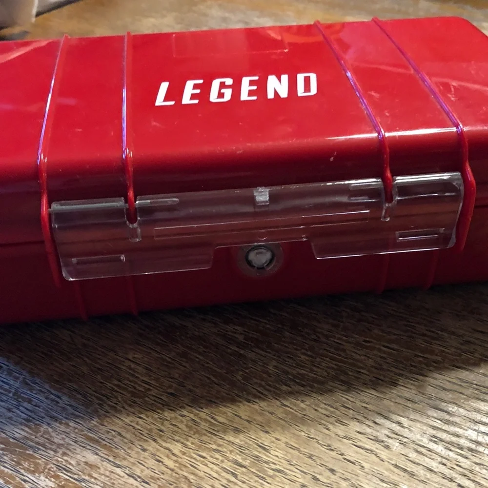 Legend Red Hard Plastic Waterproof Storage Case